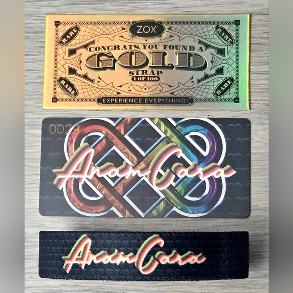 ZOX "ANAM CARA" #29 GOLD w Reward Card New Medium holiday Collectible WRISTBAND - Picture 2 of 3